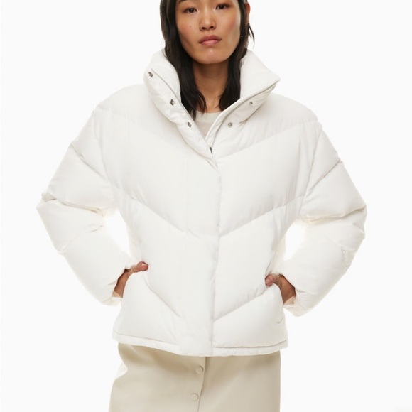 Funnel neck goose down puffer jacket - Picture 1 of 7